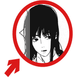 (Animated) Asa Mitaka Pointing Arrow Circle Meme