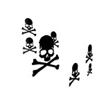 [Animated] Black Floating Skulls Crossbones {Aura}
