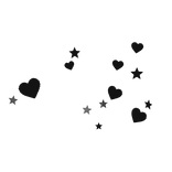 Animated Black Heart and Stars Aura