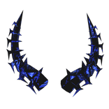 [ANIMATED] Blue Glitch Spiked Horns