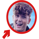 (Animated) Caylus Pointing Arrow Circle Meme