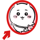 (Animated) Chiikawa Pointing Arrow Circle Meme