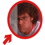 (Animated) Doug Remer Pointing Arrow Circle Meme