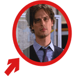 (Animated) Dr. Spencer Reid - CM Pointing Arrow