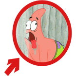 (Animated) Dumb Patrick Pointing Arrow Meme