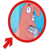 (Animated) Dumb Patrick Pointing Arrow Meme