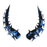 [ANIMATED] Electricity Blue Glitch Spiked Horns