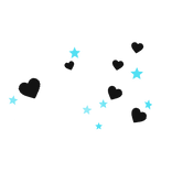 Animated Emo Heart and Stars Aura