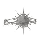 [Animated] Gothic Thorn Moon Crown (White/Gold)
