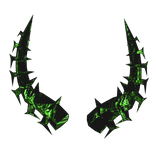 [ANIMATED] Green Glitch Spiked Horns