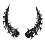 [ANIMATED] Grey Glitch Spiked Horns