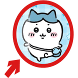 (Animated) Hachiware Pointing Arrow Meme Chiikawa