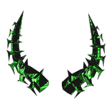 [ANIMATED] Hacker Green Glitch Spiked Horns