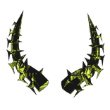 [ANIMATED] Lemon Yellow Glitch Spiked Horns