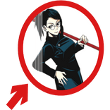 (Animated) Maki JJK Pointing Arrow Circle Meme