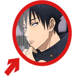 (Animated) Megumi Pointing Arrow Circle Meme