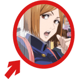 (Animated) Nobara JJK Pointing Arrow Circle Meme