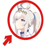 (Animated) Oguri Cap Pointing Arrow Circle Meme