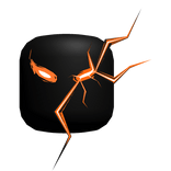 [Animated] Orange Fractured Demon Gaze Mask