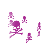 [Animated] Pink Floating Skulls Crossbones (Aura)