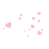 Animated Pink Heart and Stars Aura