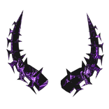 [ANIMATED] Purple Glitch Spiked Horns