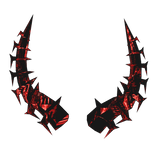 [ANIMATED] Red Glitch Spiked Horns