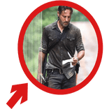(Animated) Rick Grimes Pointing Arrow Circle Meme