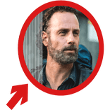 (Animated) Rick Grimes Pointing Arrow Circle Meme