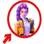 (Animated) Rumi Pointing Arrow Circle Meme