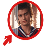 (Animated) Steve Stranger Things Pointing Arrow