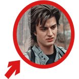 (Animated) Steve Stranger Things Pointing Arrow