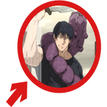 (Animated) Toji JJK Pointing Arrow Circle Meme