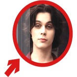 (Animated) Ville Valo - HIM Pointing Arrow Meme