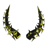 [ANIMATED] Yellow Glitch Spiked Horns