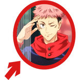 (Animated) Yuji JJK Pointing Arrow Circle Meme