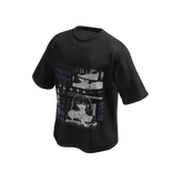 Anime Black Wash Oversized Shirt