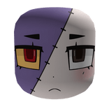 anime cute kawaii stitched purple pale face