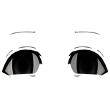 anime dark black emotionless gloomy eyes