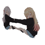 Anime Girls Hug Marin and Ayla