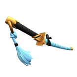 Anime Katana with Tassel - Cyan Frost