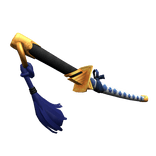 Anime Katana with Tassel - White Blue