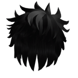 Anime Messy Hair Black