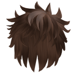 Anime Messy Hair Brown