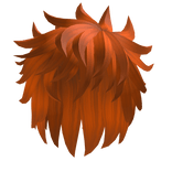 Anime Messy Hair Orange