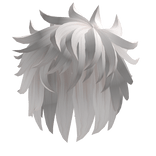 Anime Messy Hair White