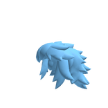 Anime Messy Long Hair (Cyan)