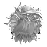 Anime Punk Messy Hair (White)