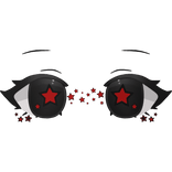 Anime Vampire 3D Red Star Eyes