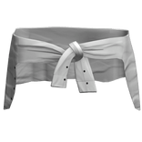 Anime White Waist Tied Shirt